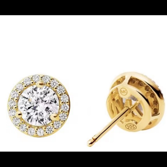 Michael Kors MKC1035AN710 CZ Round Stud SS Gold Plated - Picture 7 of 14